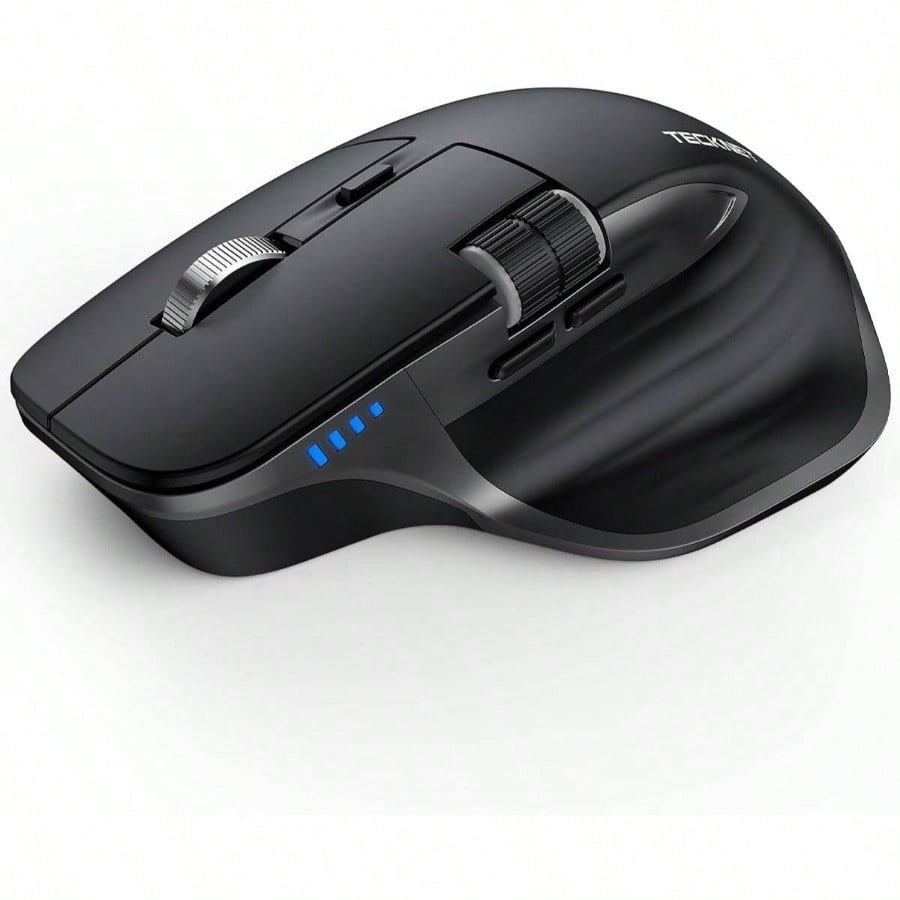 17601699486ea43b7d4d55bb9dc598a82ed465beb9_thumbnail.jpg Wireless Mouse, Mouse BT5.05.0 2.4G Rechargeable 4800 DPI Optical Mouse With 6 Adjustable, Quiet Clicks, A Receiver, Buttons, Wide Compatibility - Black