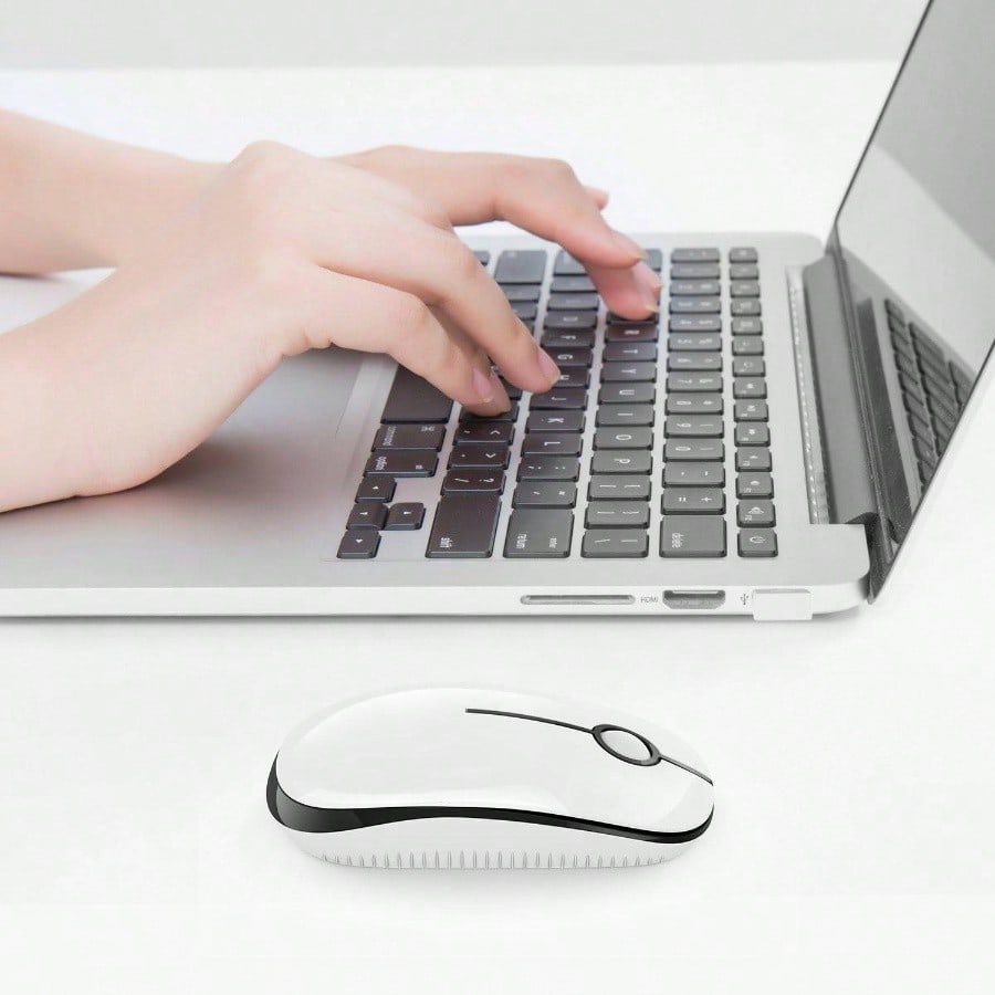 Wireless Mouse, 2.4G Slim Portable Computer Laptop Mouse With Receiver Quiet Silent Optical Mice Notebook, PC, Laptop, Computer - Black And Green