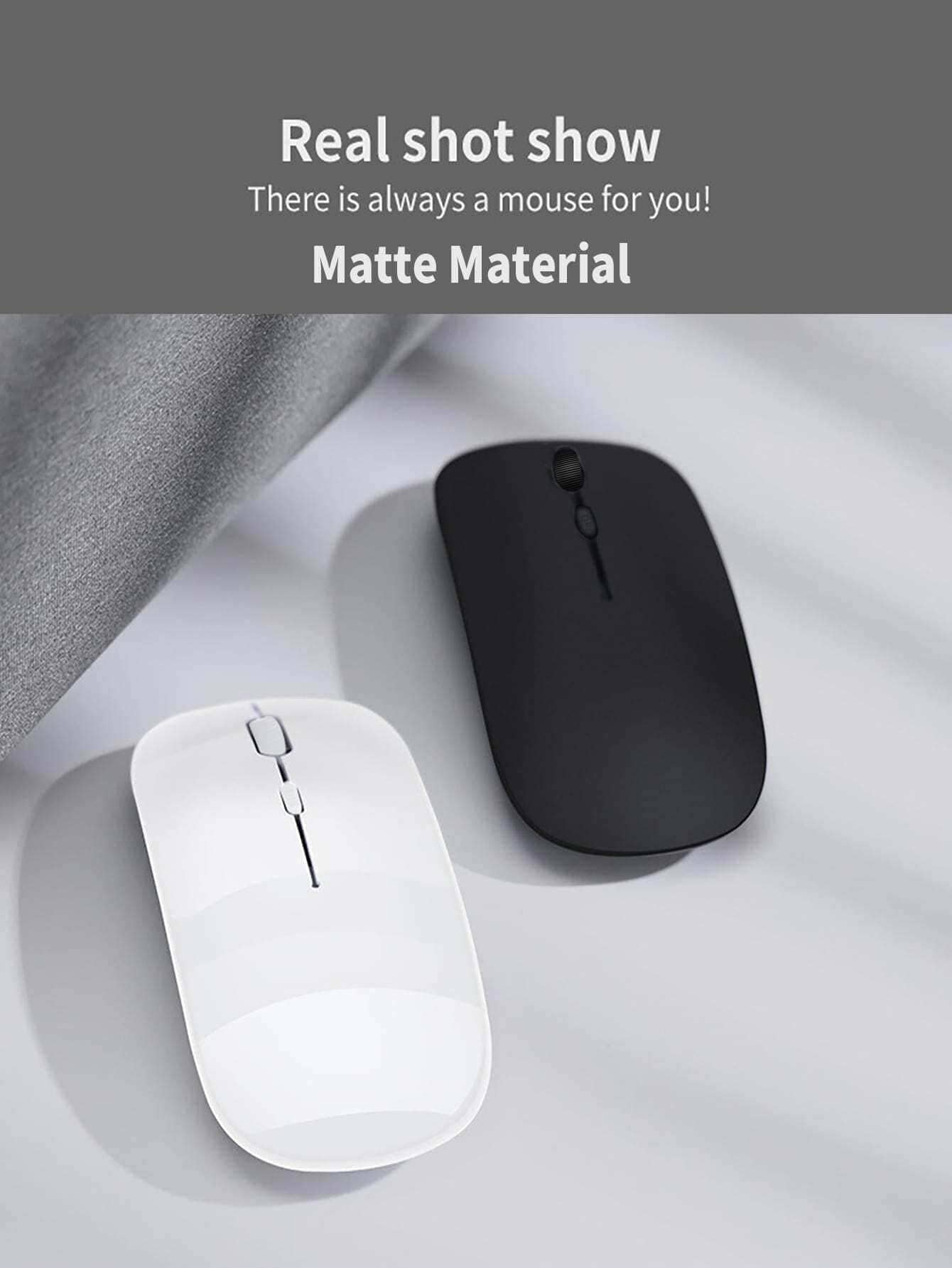 Wireless Bluetooth Mouse For Laptop / Mac Book / IPad ,Compatible With IPhone (IOS13.1.2 And Later), Noiseless Mini Mouse Compatible With Android/ Windows/Linux(Mist Blue)