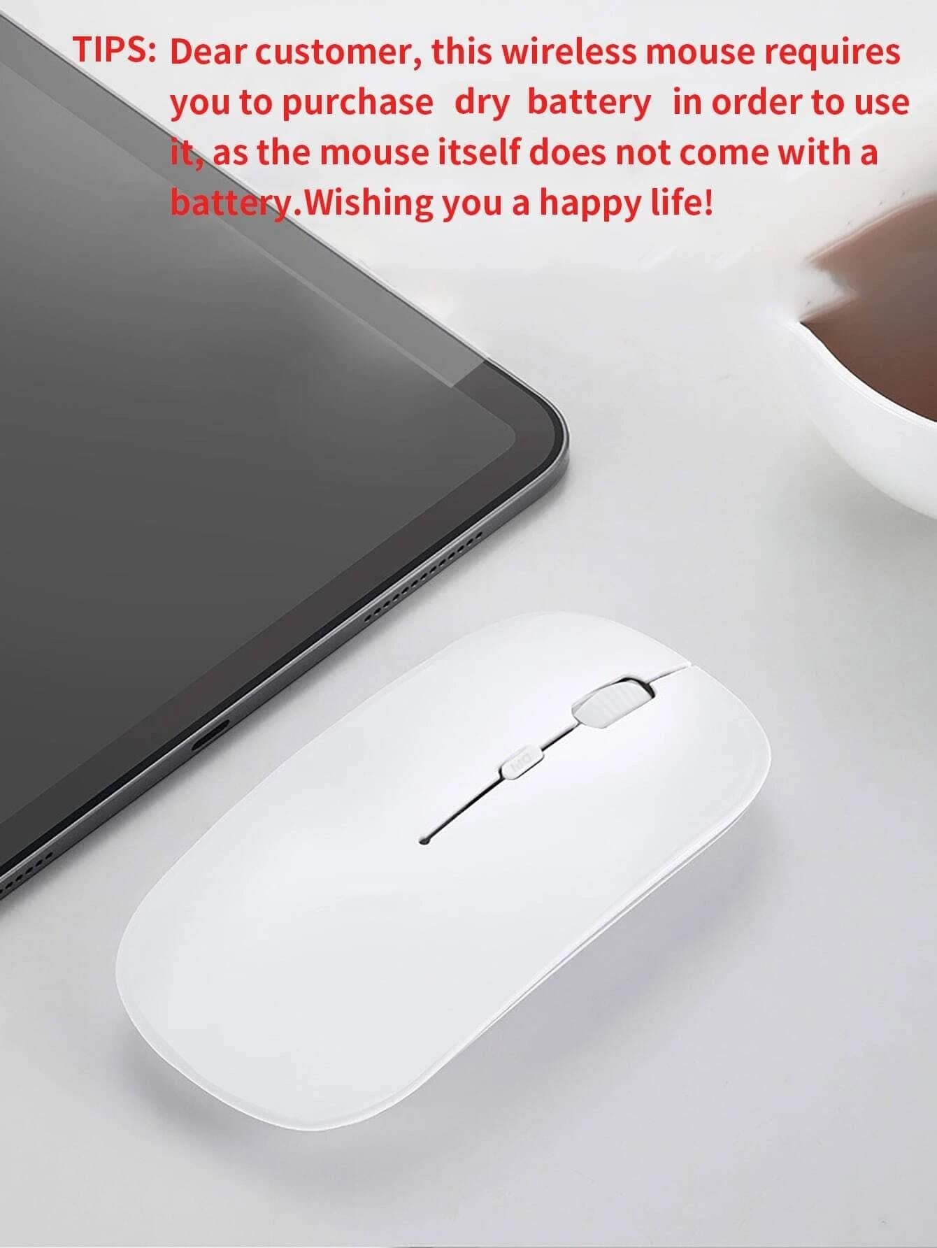 Wireless Bluetooth Mouse For Laptop / Mac Book / IPad ,Compatible With IPhone (IOS13.1.2 And Later), Noiseless Mini Mouse Compatible With Android/ Windows/Linux(Mist Blue)