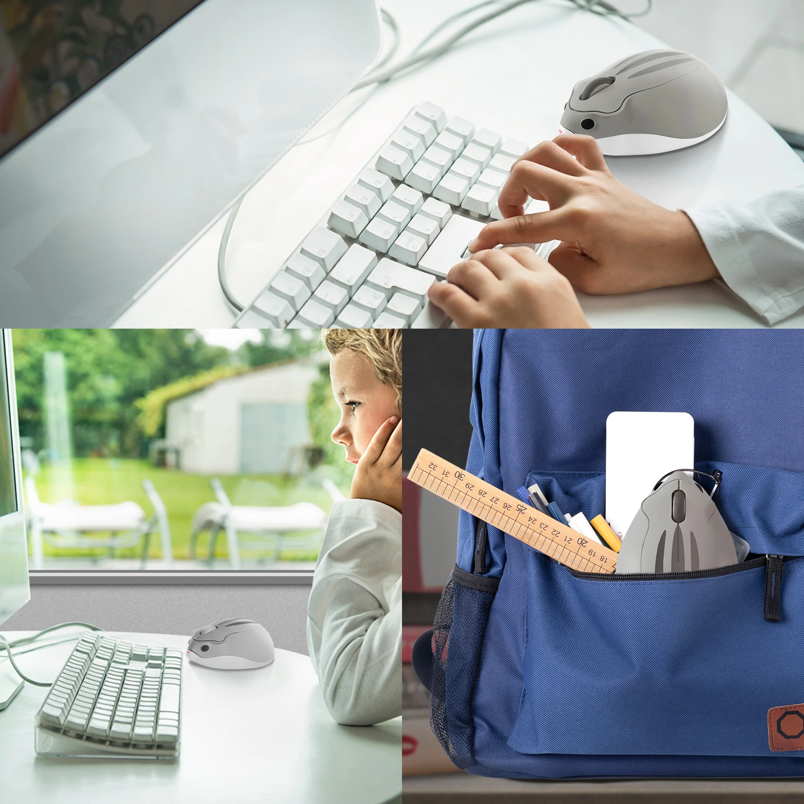 H5d25aa8a2d584211b7a676e109ca0b2bY.webp 2.4G Bluetooth Mouse 3D Mini Hamster Cute Mouse Pink USB Optical Computer Mause 1600DPI Game Ergonomic Mice For Laptop Kid Gift