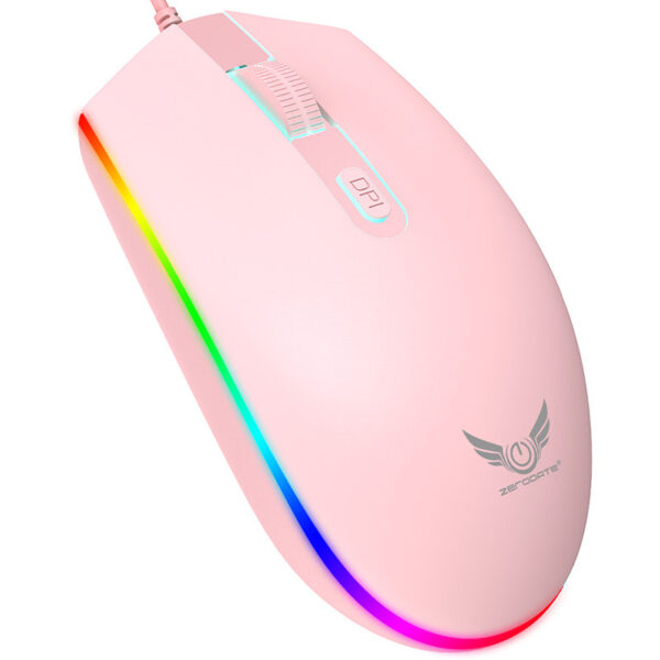 USB wired mouse with RGB lighting, suitable for computer peripherals, e-sports gaming, and featuring vibrant RGB lighting.