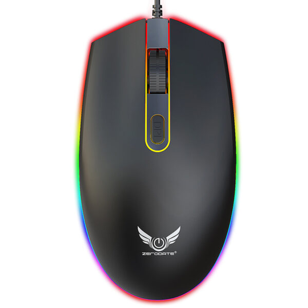 USB wired mouse with RGB lighting, suitable for computer peripherals, e-sports gaming, and featuring vibrant RGB lighting.