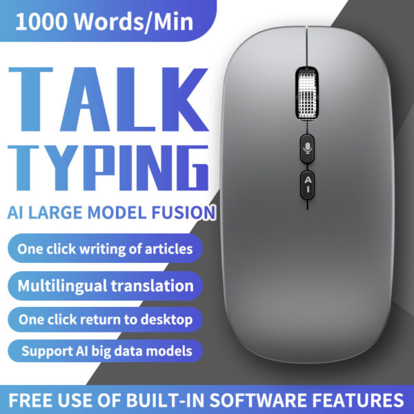 O1CN01vQMKnc1o4N9wUHqC0_2220697125171-0-cib.jpg AI Smart Voice Mouse Wireless Tri-mode Compatible with Lenovo and HP Laptops for Office and Business Use