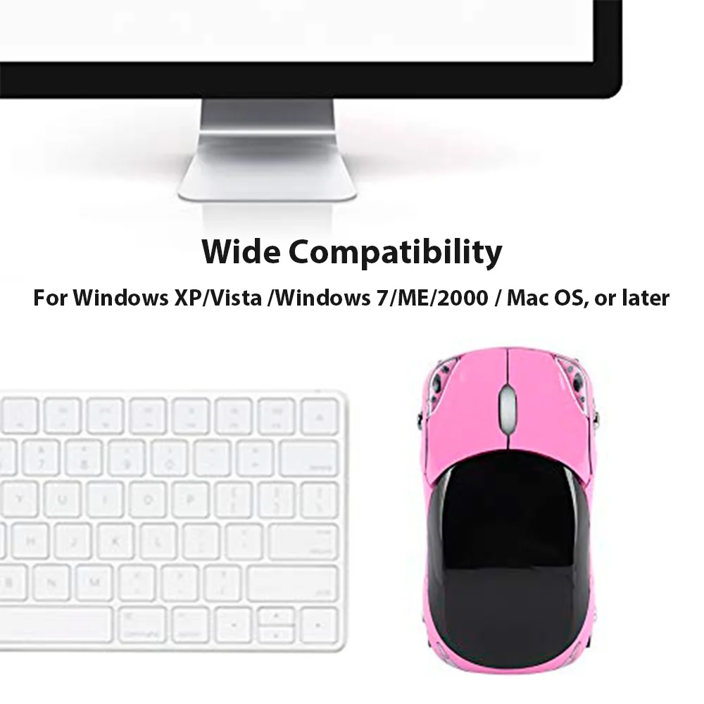 2.4G Car Wireless Receiver Mouse Wireless Portable Optical 1600dpi Mouse Mini Suitable for Laptop Accessories Mini Gaming Mouse