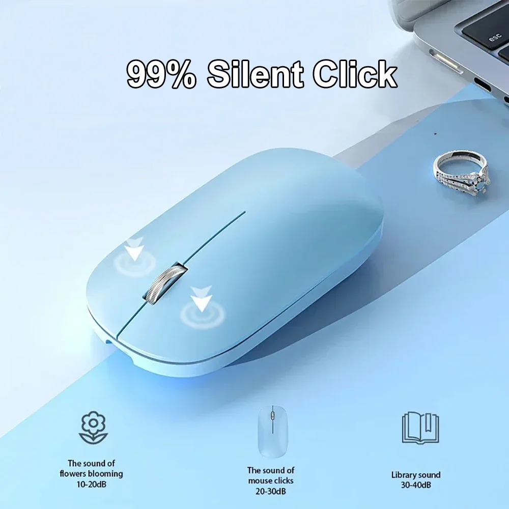 Dual-Mode 2.4G Wireless Mouse Bluetooth Mouse Rechargeable Mouse Gaming Mice Office Silent Button Mouse for PC Laptop Tablet