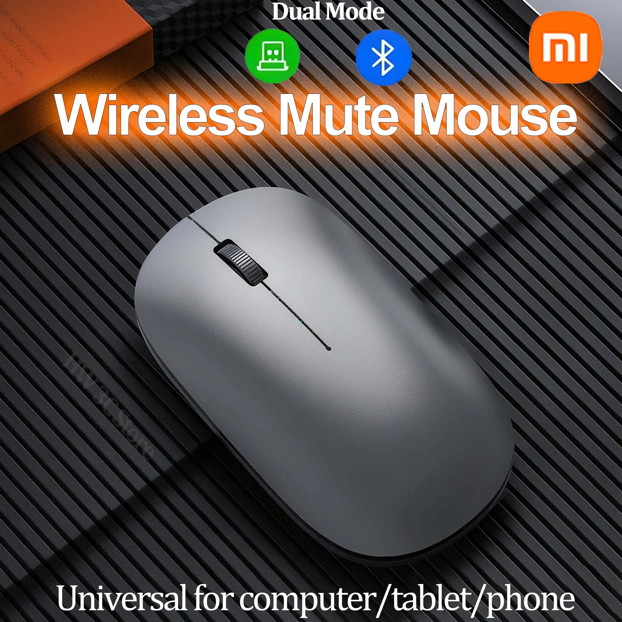 2.4G Wireless Mouse Type C Bluetooth Dual Mode DPI Adjustable Rechargeable Silent Ergonomic Morandi Portable Office Mouse