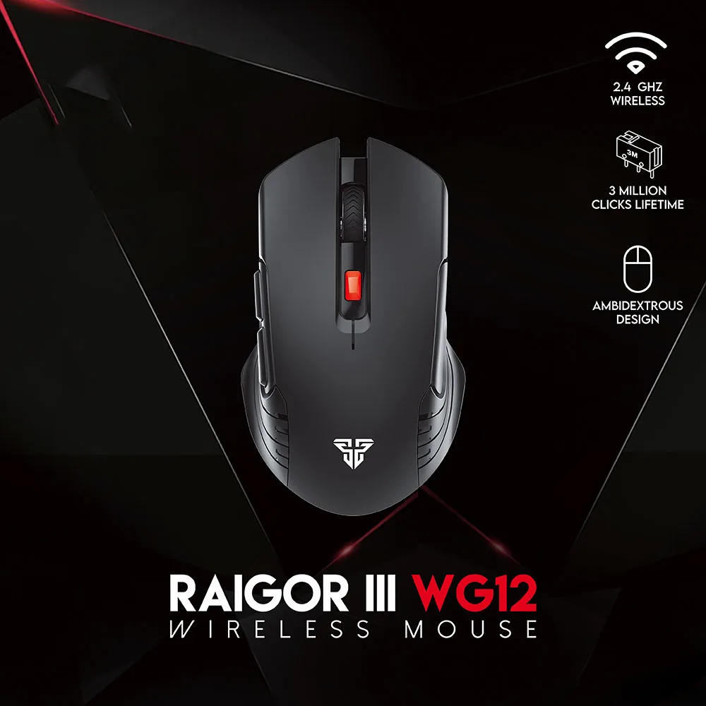 S1217d5bc2de2409f903975c61810ebe6M.webp RAIGOR III WG12 Wireless Office Mouse 2.4Ghz PAW3065 Super Power Saver Sensor 2000DPI 89g Ultra-light Mouse Mice