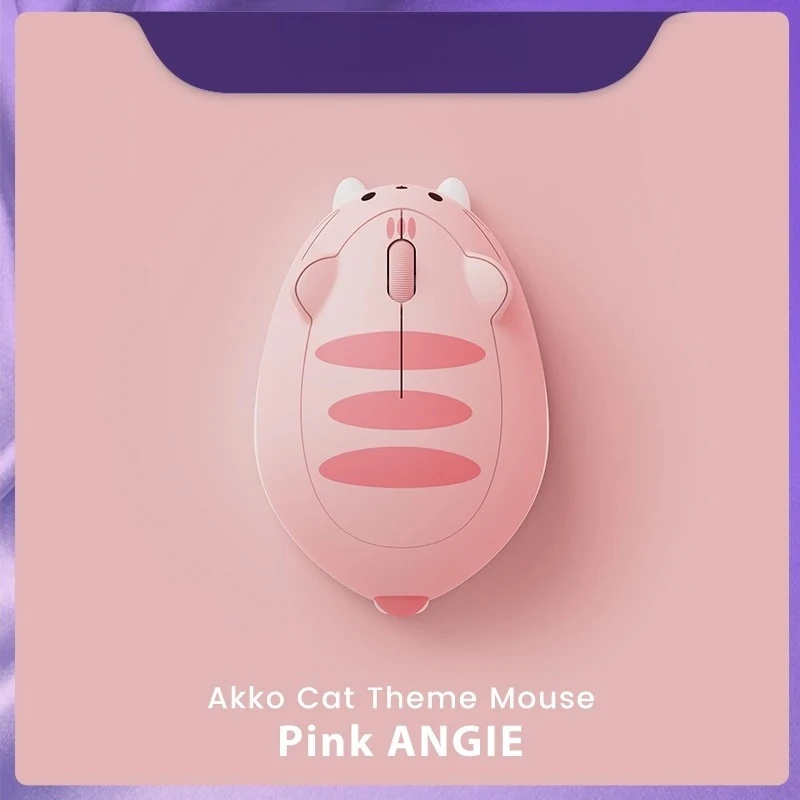 S151d42d7713d462aa8b5bedeca8396f15.webp Cat Theme Mouse 2.4GHz Bluetooth 3.0 / 5.0 Wireless Tri-mode Mouse for PC Laptop Computer Plug and Play Cartoon mouse