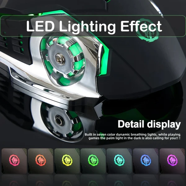 RGB Dual-Mode Bluetooth 5.2 Mouse 2.4G Wireless Mouse Gaming Mouse Rechargeable Silent Mouse 3600 DPI Mouse Mice for Laptop