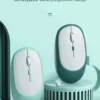 Dual Mode Wireless Mouse Bluetooth 2.4G Silent Rechargeable Optical Tracking 3-Level DPI Adjustable For Office Gaming Laptop