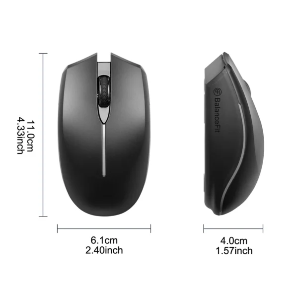 2.4G Wireless Mouse 4 Buttons Professional Optical Wireless 1600 DPI Mouse Rechargeable Mouse Portable for Laptop PC Gamer