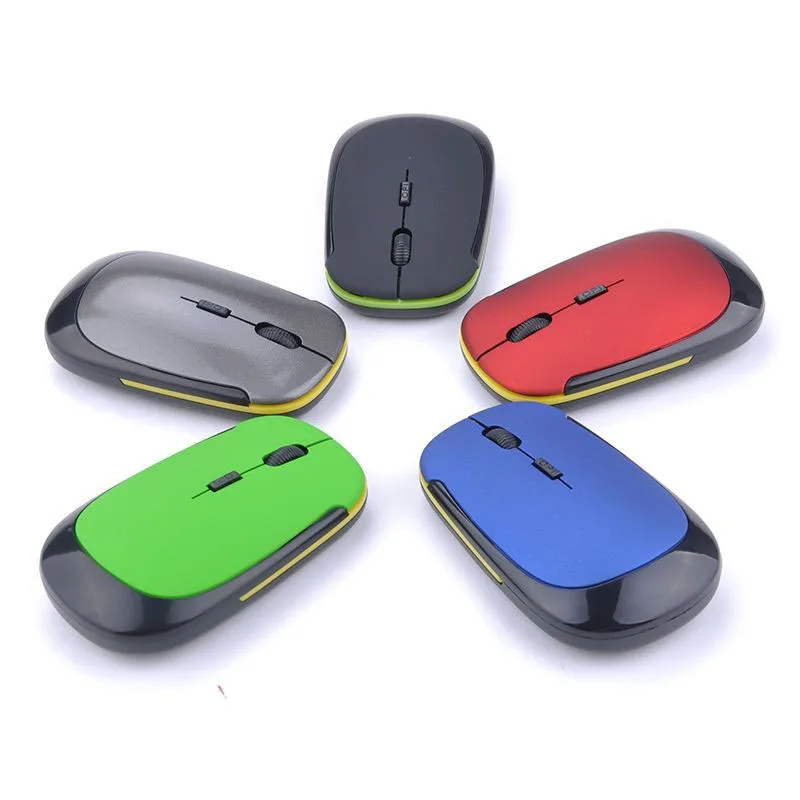 Portable 2.4GHz Wireless Mouse + USB Receiver 1600DPI 10m Gaming Mouse for Macbook Laptop PC