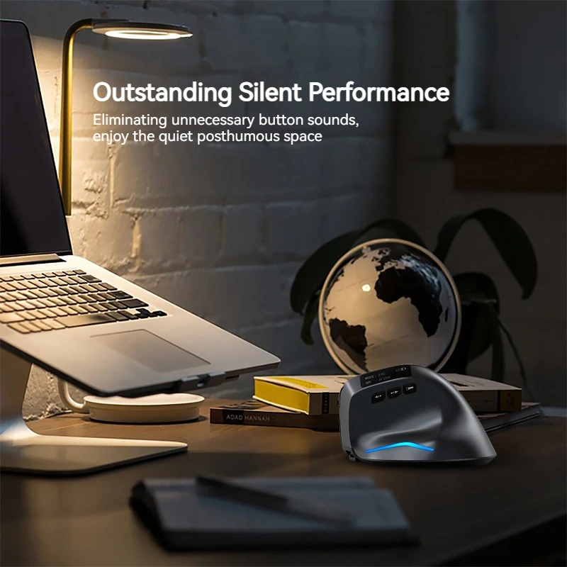 Zelotes F-26C Computer Laptop Office Mouse 2.4G Wireless Gaming Mouse Bluetooth Mouse DPI Adjustable LED Display Screen