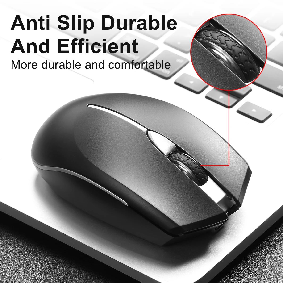 2025 New Rechargeable Wireless Mouse 2.4GHz Single Mode Computer Mice Optical Wireless Mouse with Nano Receiver for PC Laptop