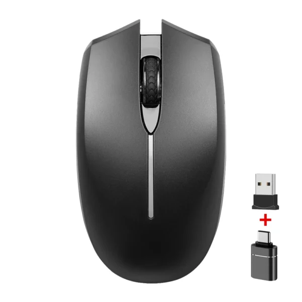 2.4G Wireless Mouse 4 Buttons Professional Optical Wireless 1600 DPI Mouse Rechargeable Mouse Portable for Laptop PC Gamer