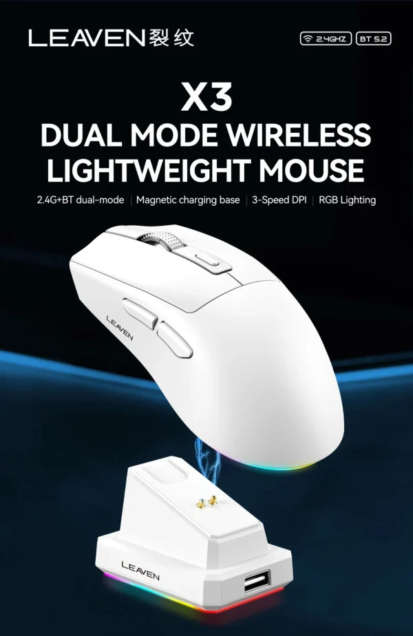 2.4G Bluetooth Dual Mode Receiver Optical Mouse Wireless Gaming Mouse 1600DPI Bluetooth Compatible Mouse for MacBook L