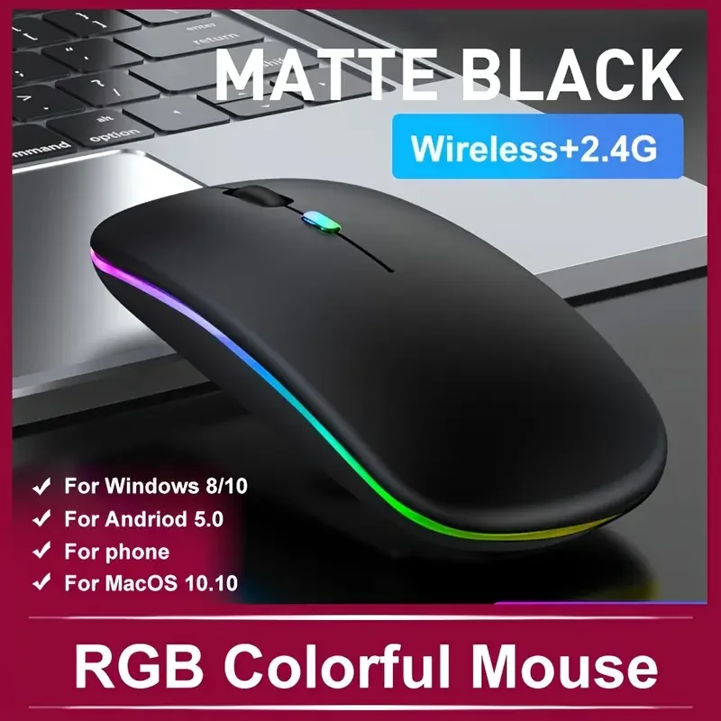 S34f9f8197a044b08a5babbaa2ab53e6fy.webp Wireless Rechargeable Mouse With LED Backlight Bluetooth Gaming Mouse Suitable For MAC/Laptop/PC/Windows