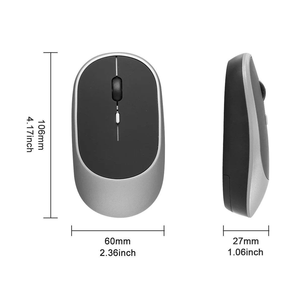 Wireless Mouse Bluetooth-compatible 2.4G Computer Mice Portable Rechargeable Dual mode Mouse for iPad Laptop Desktop Huawei/Mac