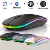 Wireless Mouse 2.4GHz Bluetooth Rechargeable Mouse Quiet Ergonomic Gaming Mouse With USB Backlight 1600DPI Mouse For PC Laptops
