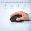 2.4G Wireless Mouse Bluetooth 5.4 Gaming Mouse Ergonomic Mice 800-1200-1600 DPI Mouse Rechargeable Office Mice for PC Laptop