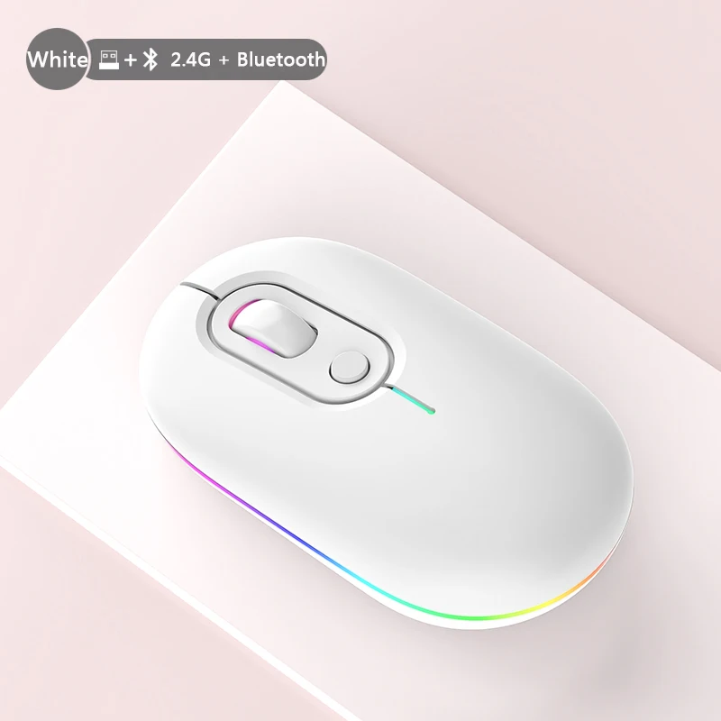 Wireless Mouse For Laptop PC Bluetooth RGB Rechargeable Mouses Wireless Computer Silent Mice LED Backlit Ergonomic Gaming Mouse