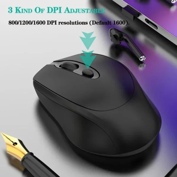 Wireless Computer Mouse 2.4G Bluetooth-Compatible Wireless Mouse USB Silent Gamer Mice For PC Laptop Macbook Tablet