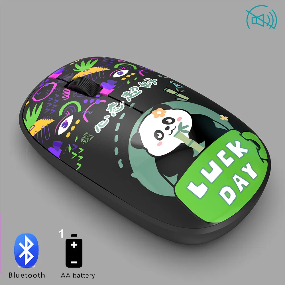 S422e27cb66e64d77936a5834f1067086K.webp Wireless 2.4Ghz Mouse Pink Cute Cartoon Pattern Mause Bluetooth 5.0 Mute Button Optical Mini USB Mice For Laptop PC Girl Gift