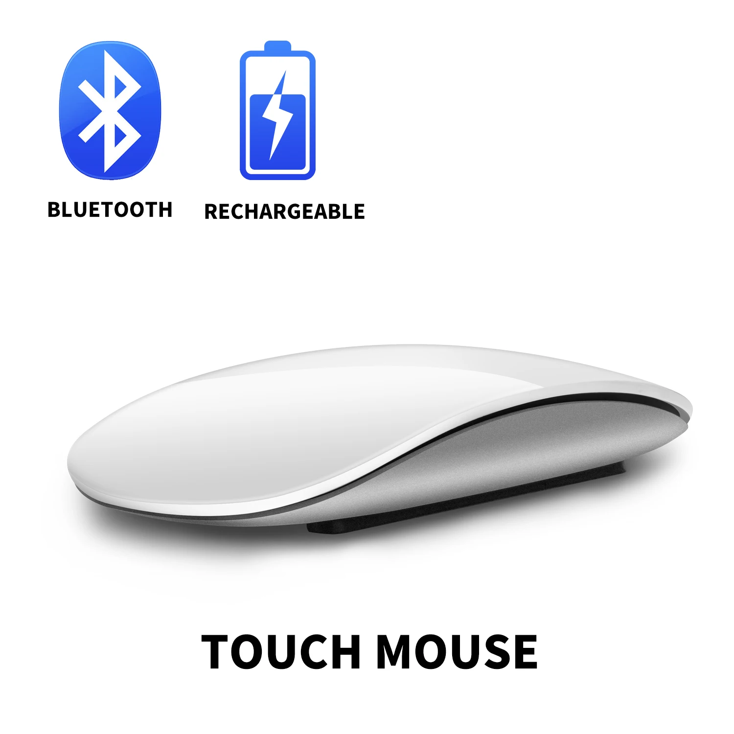 Bluetooth Wireless Mouse Rechargeable Silent Multi Arc Touch Mice Ultra-thin Magic Mouse For Laptop Ipad Mac PC Macbook