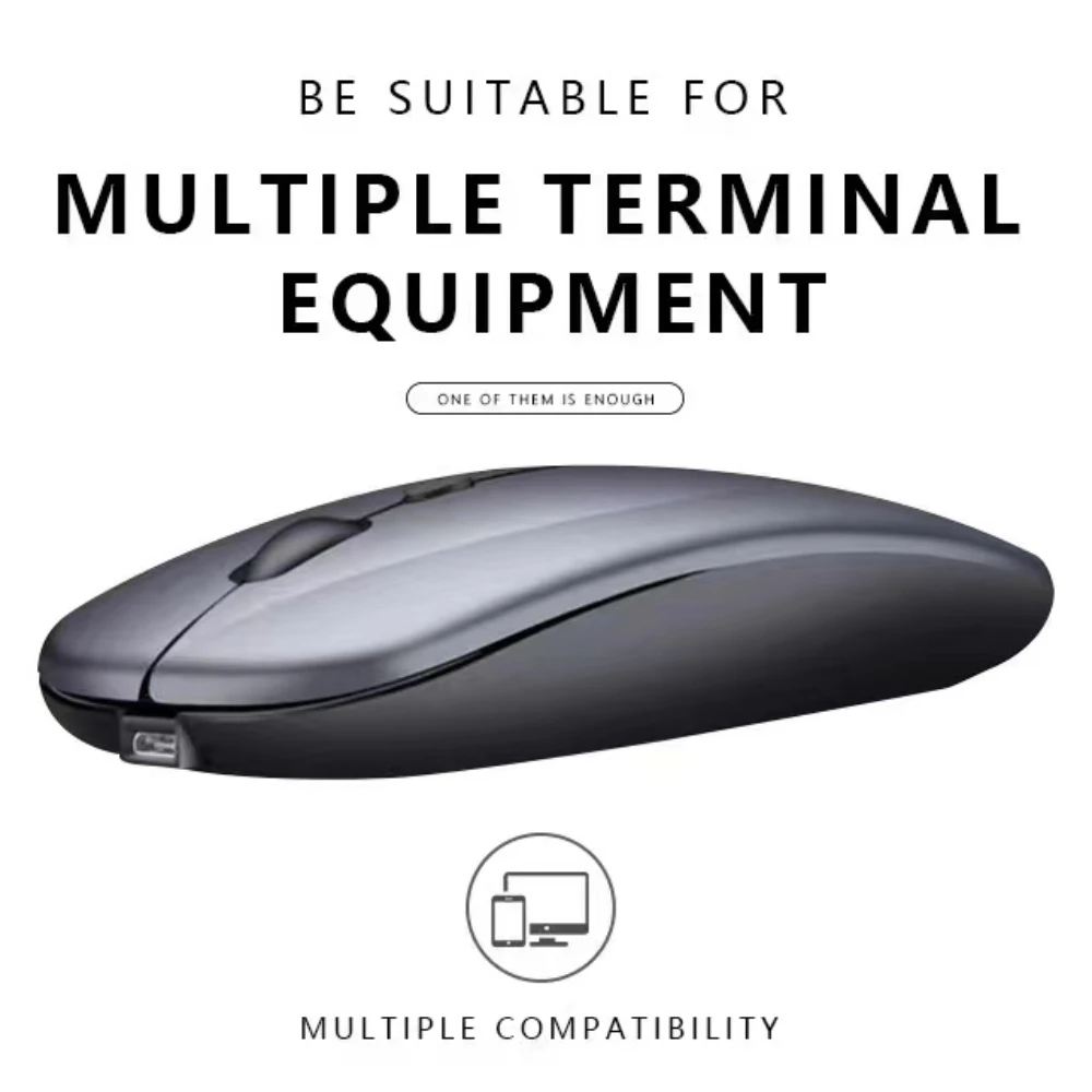 S44ffeb88ffb6466abb6bf4239a00e5ddm.webp Mouse Dual Mode Bluetooth Wireless Rechargeable Silent Button Adjustable DPI USB 2.4G Optical Suitable for Laptops New