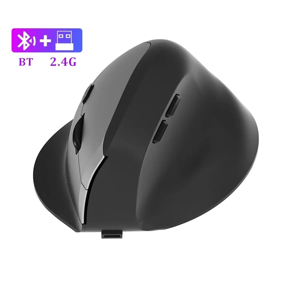 Vertical Mouse Ergonomic 2.4G Bluetooth 5.2 Mice Wireless Optical Mice 1600DPI Gaming Silence Mouse for Laptop Computer Desktop
