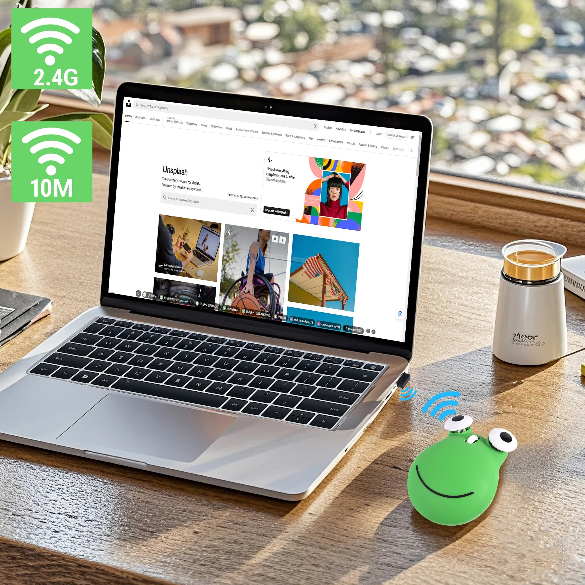 Cute Frog Mouse Wireless Dual-mode Bluetooth Light Weight Portable System Universal Mute Button Office Use Kid Gift Mause