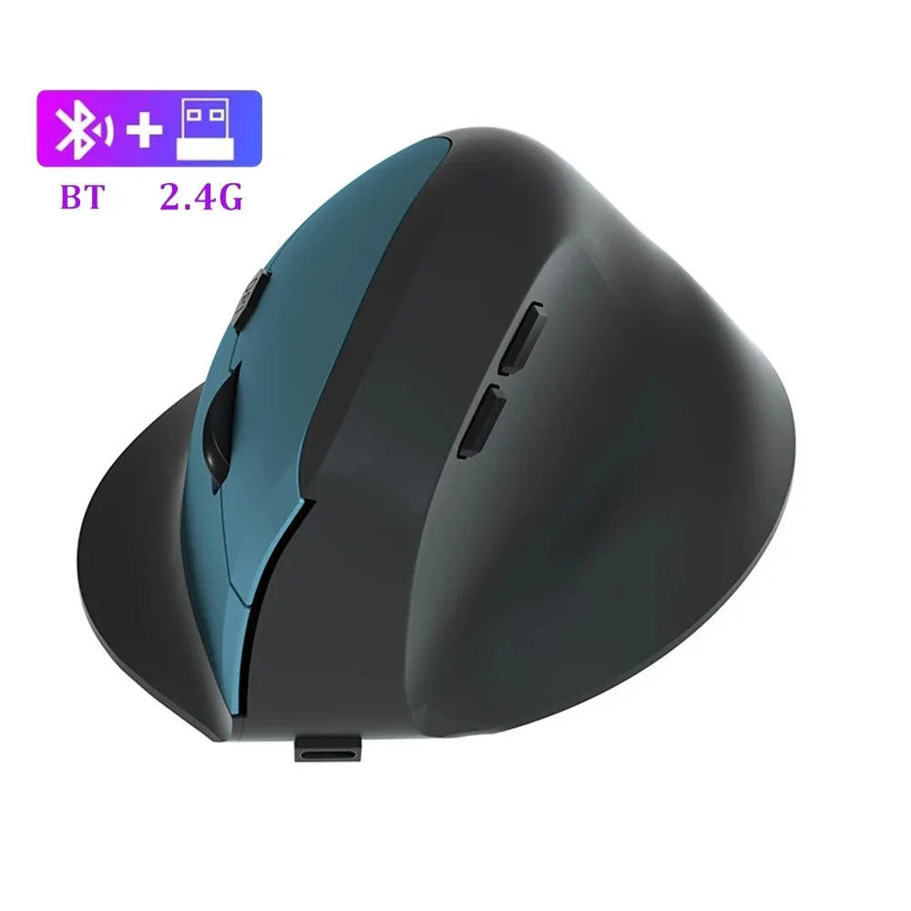 Vertical Mouse Ergonomic 2.4G Bluetooth 5.2 Mice Wireless Optical Mice 1600DPI Gaming Silence Mouse for Laptop Computer Desktop