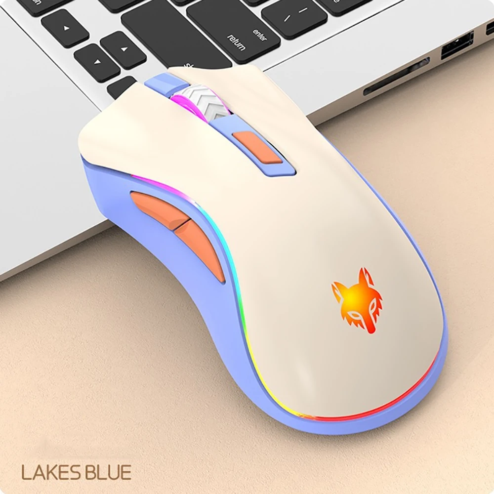 S571fd0c68ea24f8f92baa2e7722299cfc.webp New XYH52 2.4G Wireless Bluetooth Dual-mode Mouse Colorful Backlight 3 DPI Adjustment 6-button Office Game e-sports Mouse Supply