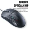 1.2M USB Optical Wired Mouse Laptop Home Office Mouse Anti Slip Roller 3D 1200DPI Game Mause Computer Accessories For PC Desktop