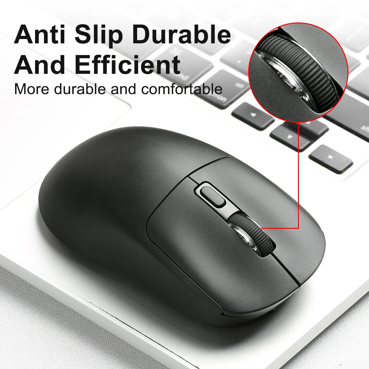 Wireless Mouse, Bluetooth Compatible, 2.4G Optical USB Cordless Gaming Mice for Laptop,PC Computer, Comfortable Design