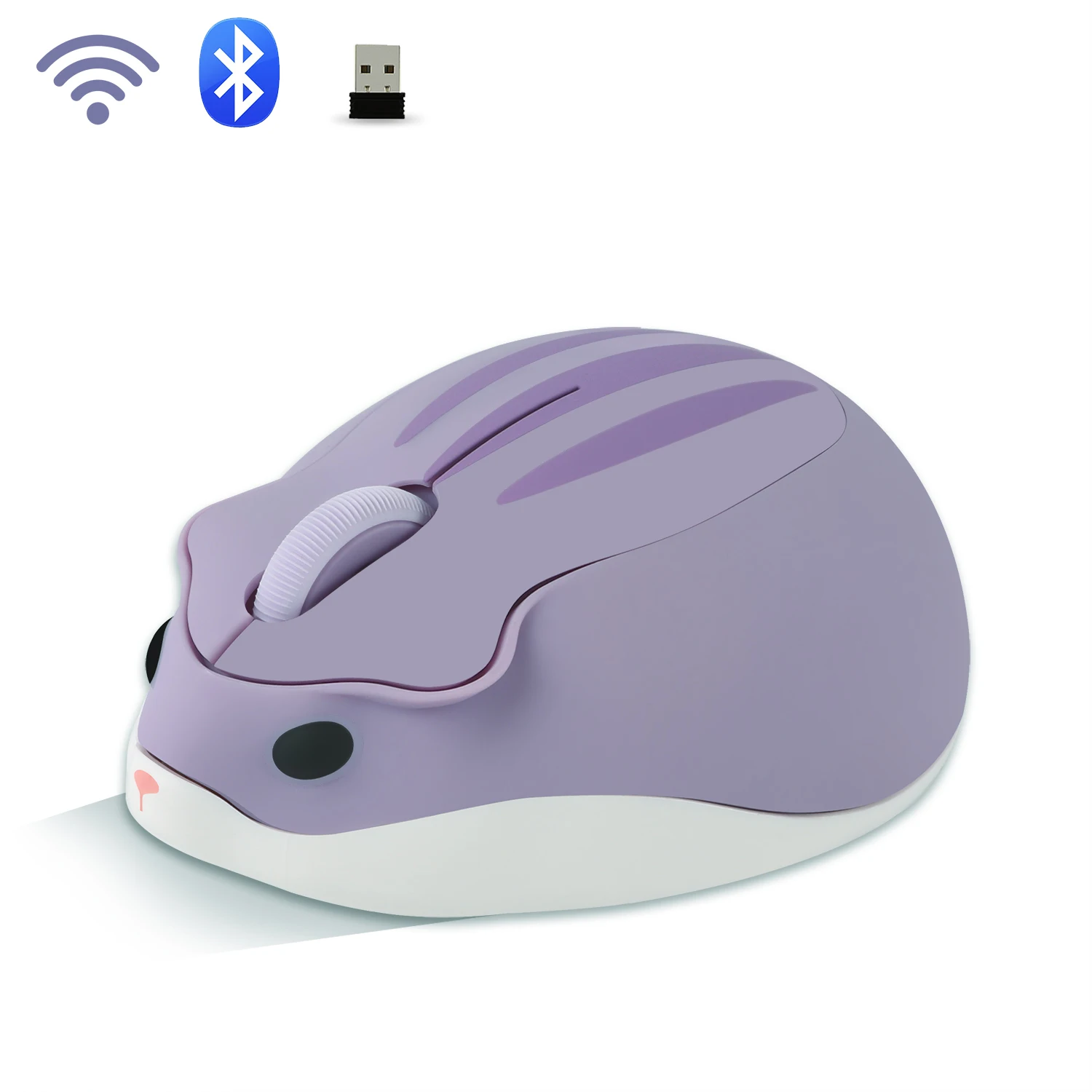 2.4G Bluetooth Mouse 3D Mini Hamster Cute Mouse Pink USB Optical Computer Mause 1600DPI Game Ergonomic Mice For Laptop Kid Gift