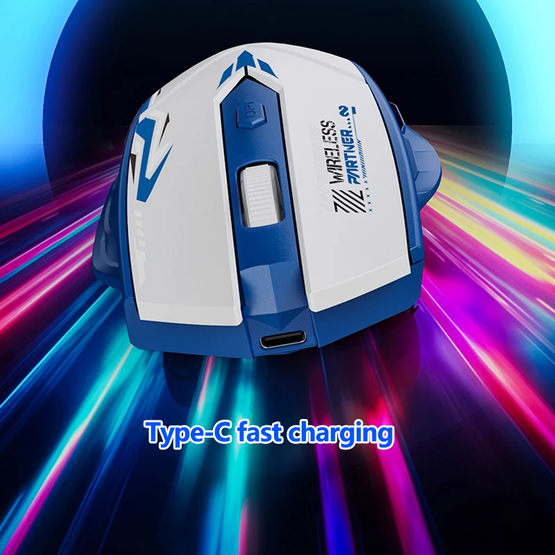 FK5 Bluetooth Compatible 2.4G Wireless Mouse 6 Buttons Gaming Mice Rechargeable Low Noise Buttons 1600 DPI For PC Laptop