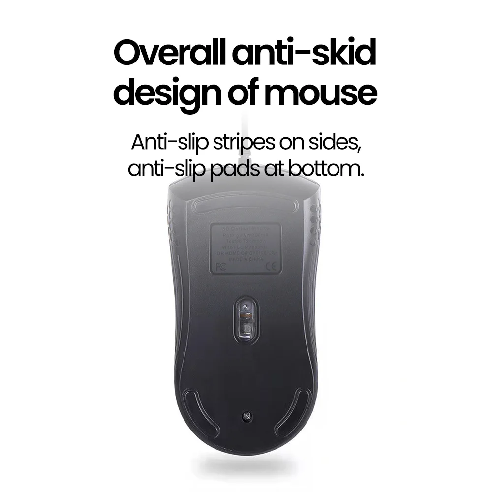 USB Wired Mouse RGB Luminous Gaming Mouse 1600DPI Desktop Laptop Mute Office Computer Wired Mouse for Windows PC & Laptop