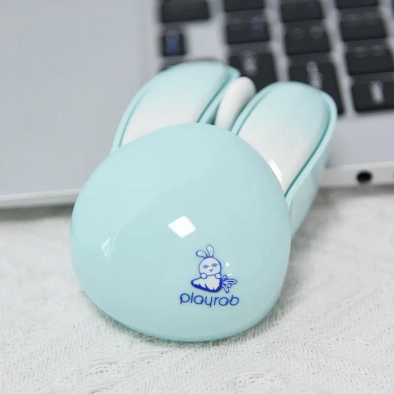 2.4G Wireless Silent Mouse Cute Pink Rabbit Portable Lightweight Ergonomic 1200DPI Computer USB Mice For Office Laptop PC Mac