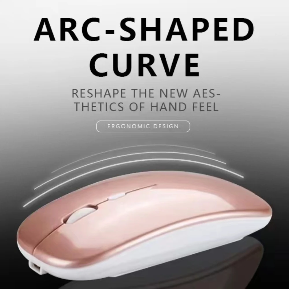 Mouse Dual Mode Bluetooth Wireless Rechargeable Silent Button Adjustable DPI USB 2.4G Optical Suitable for Laptops New