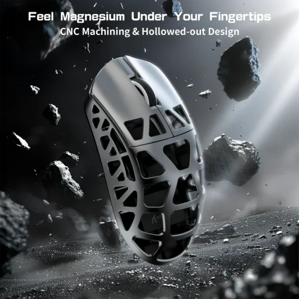 Magnesium Alloy Gaming Mouse 8K SUPERLIGHT 8000Hz 6 Adjustable DPI up to 26000 PAW3395 BT/2.4G Wireless/Wired