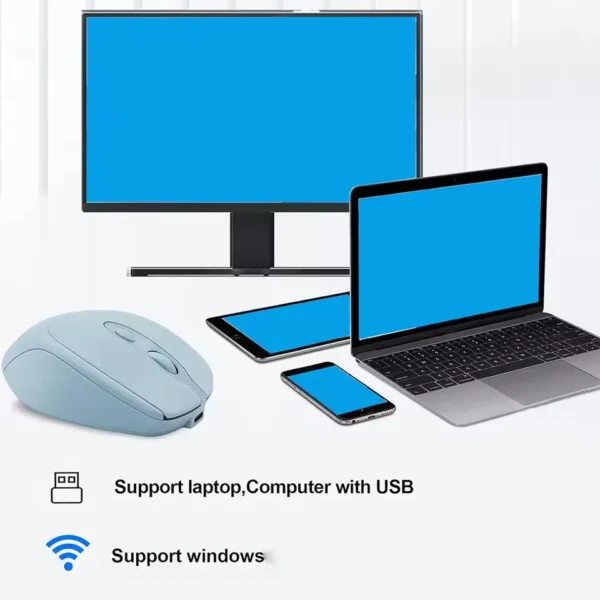 Wireless Computer Mouse 2.4G Bluetooth-Compatible Wireless Mouse USB Silent Gamer Mice For PC Laptop Macbook Tablet