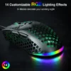 Wired Gaming Mouse Low Latency 12800 DPI 7 Buttons Macro Software Honeycomb Mice for PC Laptop