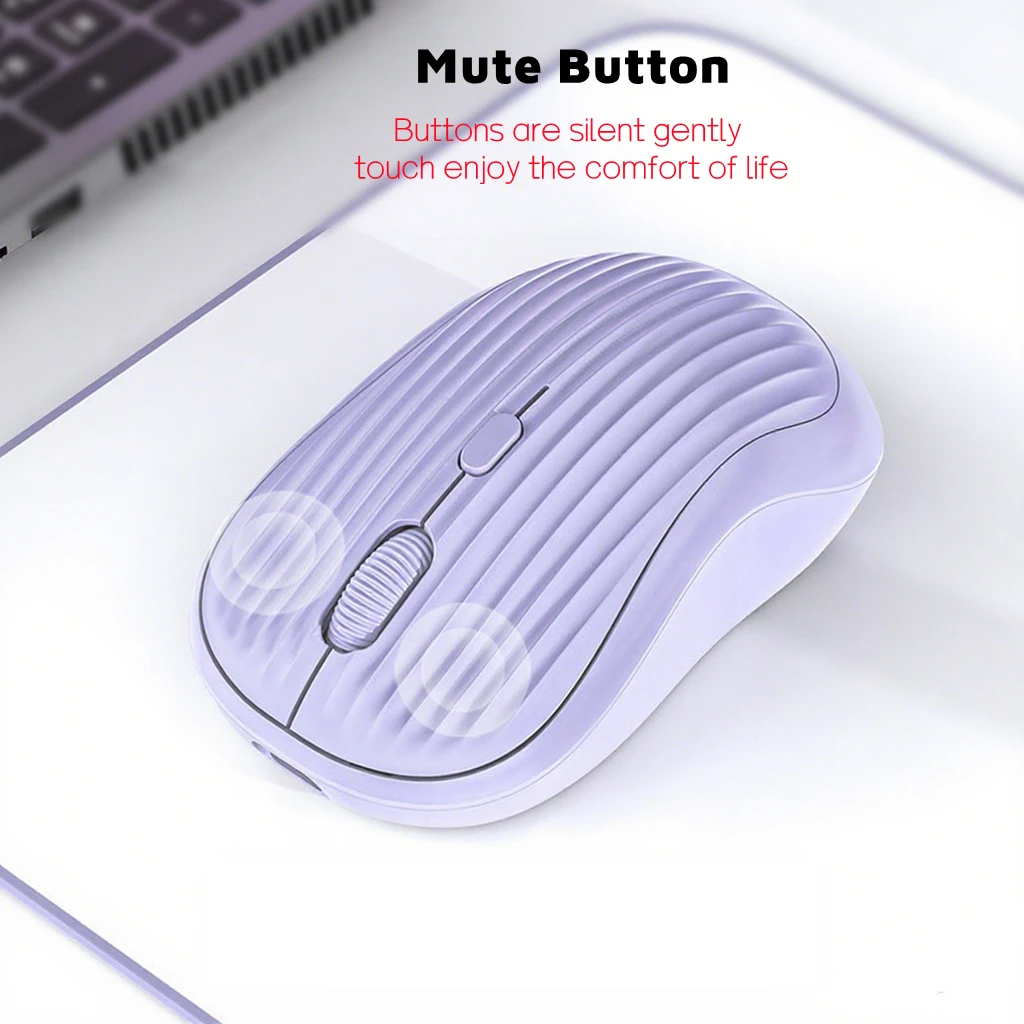 Type-C Rechargeable 2.4G Bluetooth Dual Mode Wireless Mouse Ergonomic Fashion Silent Mouse Desktop Laptop Tablet for iPhone iPad