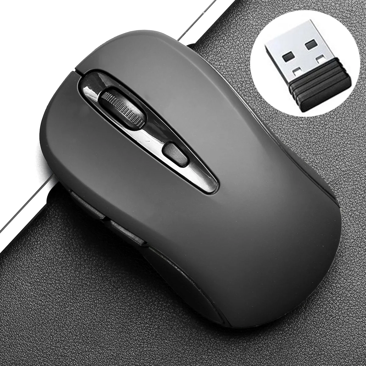 2.4G Wireless Mouse Portable Optical Office Mouse Silent Mouse Adjustable DPI Levels for Laptop Notebook PC MacBook Battery Mice