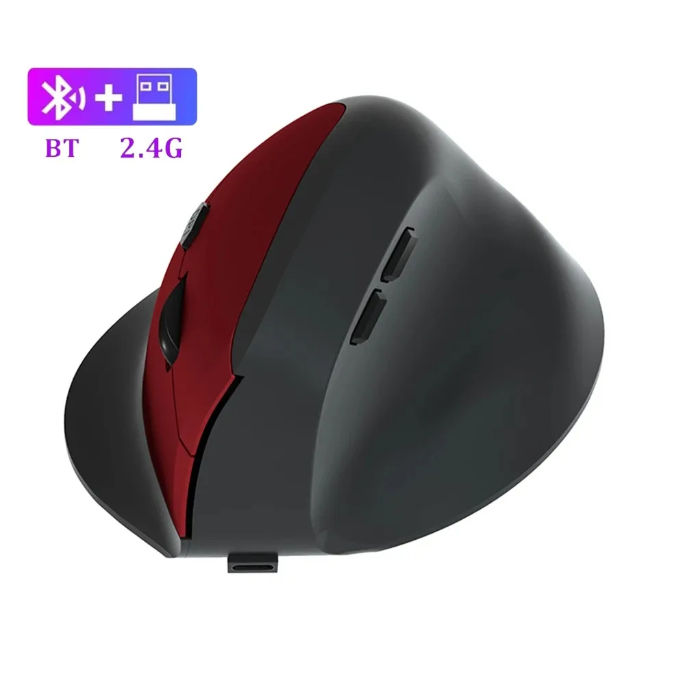 Vertical Mouse Ergonomic 2.4G Bluetooth 5.2 Mice Wireless Optical Mice 1600DPI Gaming Silence Mouse for Laptop Computer Desktop