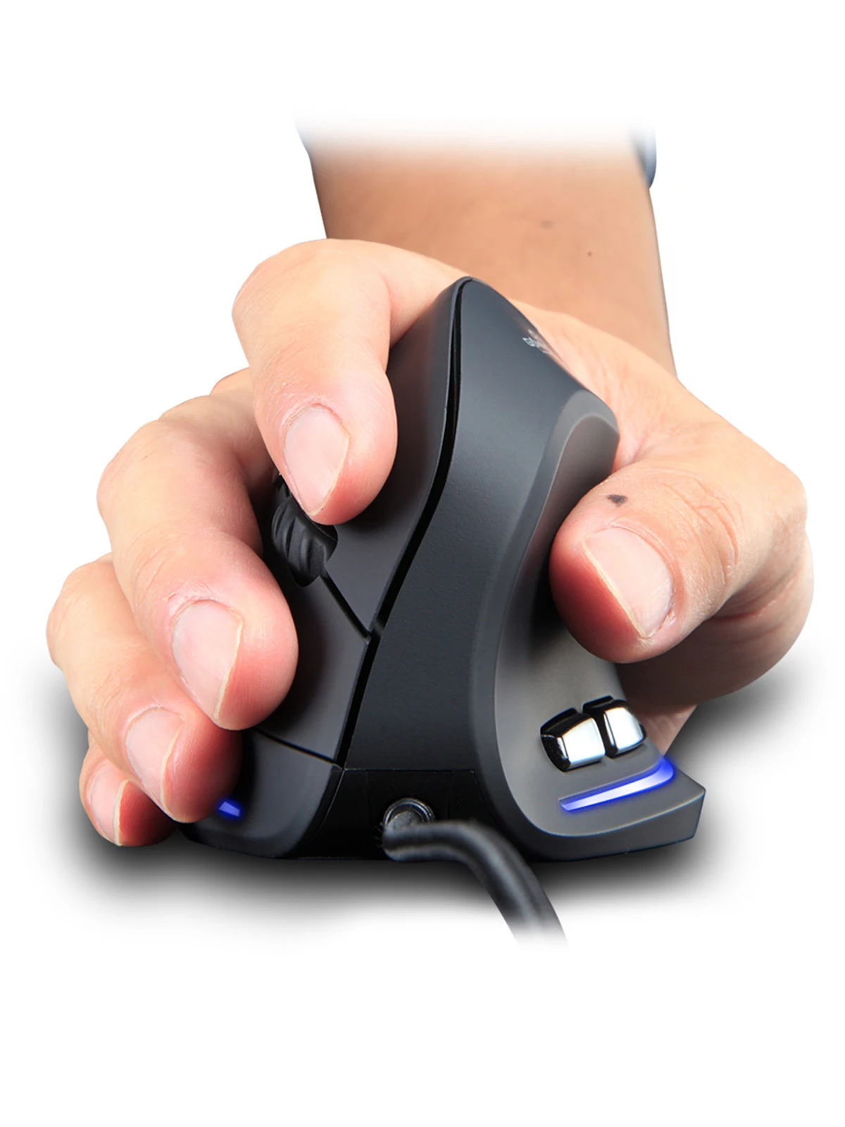 T-20 Wired Vertical Mouse Ergonomic Rechargeable 6-key DPI Adjustable Computer Office/Gaming Mouse