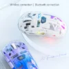 A2 Transparent Digital display RGB Bluetooth Mouse, Wireless Dual-mode Connection ,Win/Mac