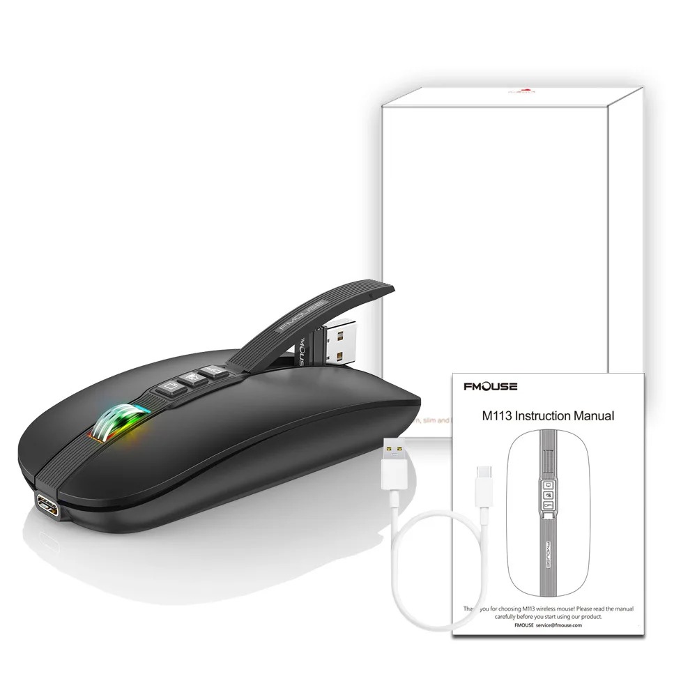 Dual Mode Wireless Bluetooth-compatible Silent Mouse USB 2.4G 2400DPI Noiseless Mute Mouse Type-C Charging For PC Laptop Mice
